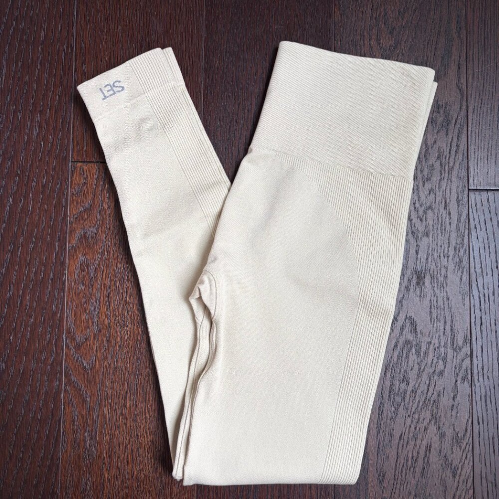 Set Active Light Beige Sculptflex Leggings - Size Small